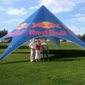 Red Bull star teltta. Erikoinen ja näkyvä mainostuote.